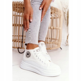 Női magas cipők a platformon Fehér szép lány 2