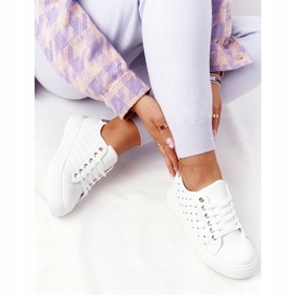 PS1 Női cipők fehér-ezüst színű foltvarrással 1