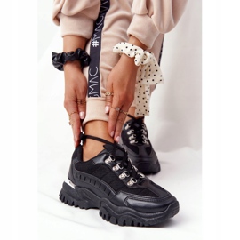 PS1 Női cipők nagy talpú, jó hangulatban fekete 2