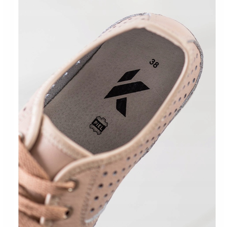 Kylie Leather Brogues a platformon rózsaszín 1