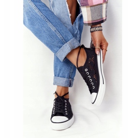 FB2 Női fekete csipke Candice cipők 1