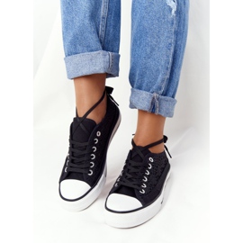 FB2 Női fekete csipke Candice cipők 2