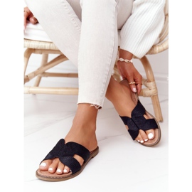 Elegáns női papucs S.Barski Black fekete 1