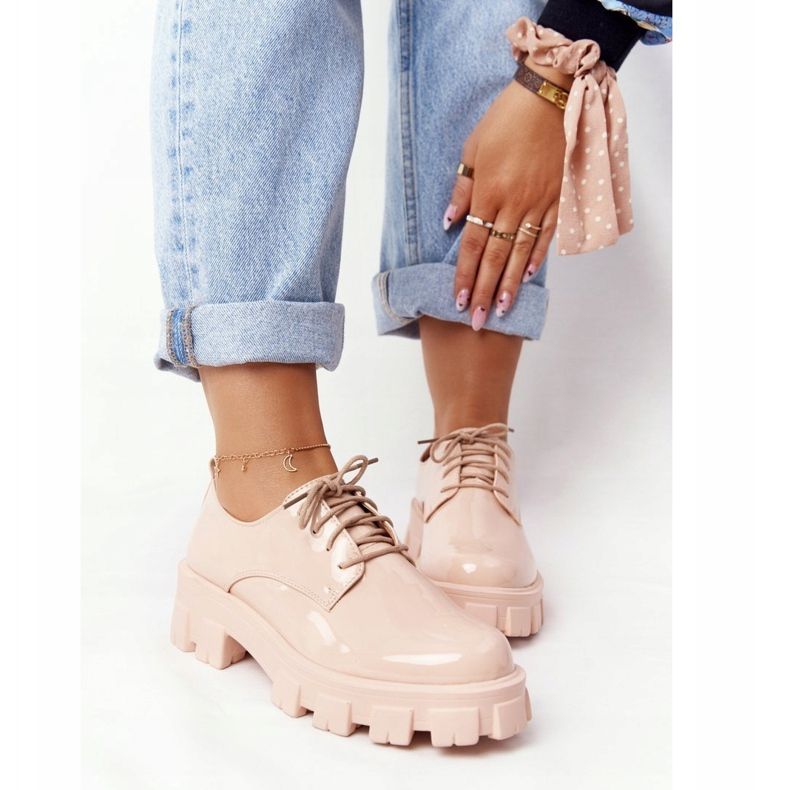 PS1 Női Oxfordok A Nude Imogen Platformon bézs rózsaszín 1