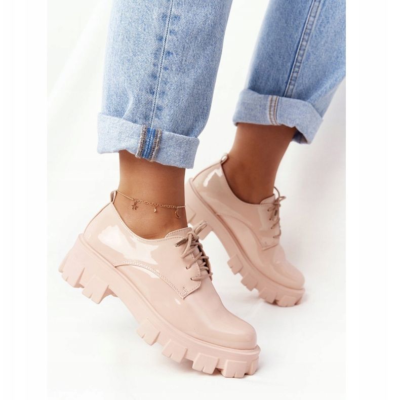 PS1 Női Oxfordok A Nude Imogen Platformon bézs rózsaszín 2