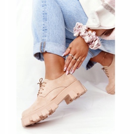 PS1 Női Oxfords Velúrcipő A Nude Imogen Platformon bézs rózsaszín 2