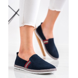 Filippo Navy Bőr Slipons sötétkék kék 2