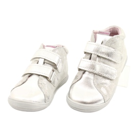 Mazurek Sportbőr cipő tépőzárral 1264 ezüst szürke 2