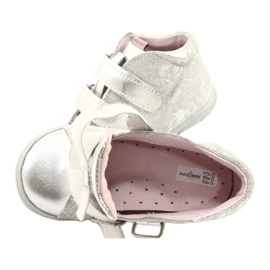 Mazurek Sportbőr cipő tépőzárral 1264 ezüst szürke 5