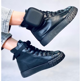 Fekete VL142 Fekete cipők tasakkal 3