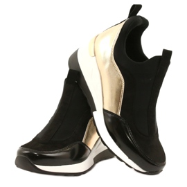 Evento ék cipők 21PB35-4000 fekete aranysárga 6