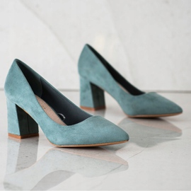 Klasszikus velúr VINCEZA szivattyúk zöld 1