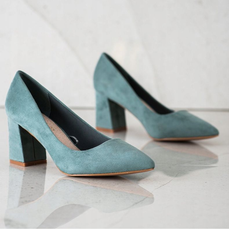 Klasszikus velúr VINCEZA szivattyúk zöld 1