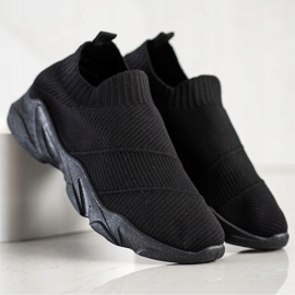 SHELOVET Kényelmes csúszós cipő fekete 1