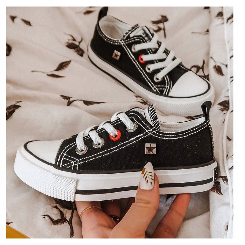 Gyermek klasszikus alacsony tornacipő Big Star HH374090 fekete ['fekete'] 2