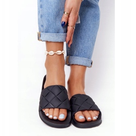 PS1 Női fekete gumi papucs Gyerünk úszni 1