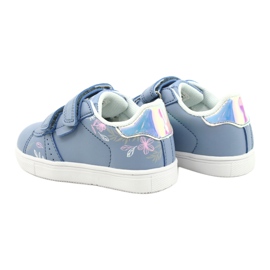 American Club Tépőzáras cipő ES22 / 21 kék ezüst 5