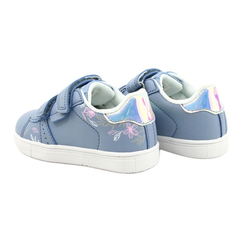 American Club Tépőzáras cipő ES22 / 21 kék ezüst 5