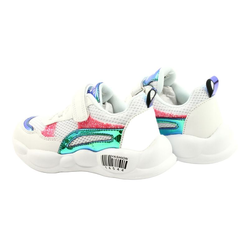 American Club Divatos halografikus sportcipő ES23/21 fehér 5