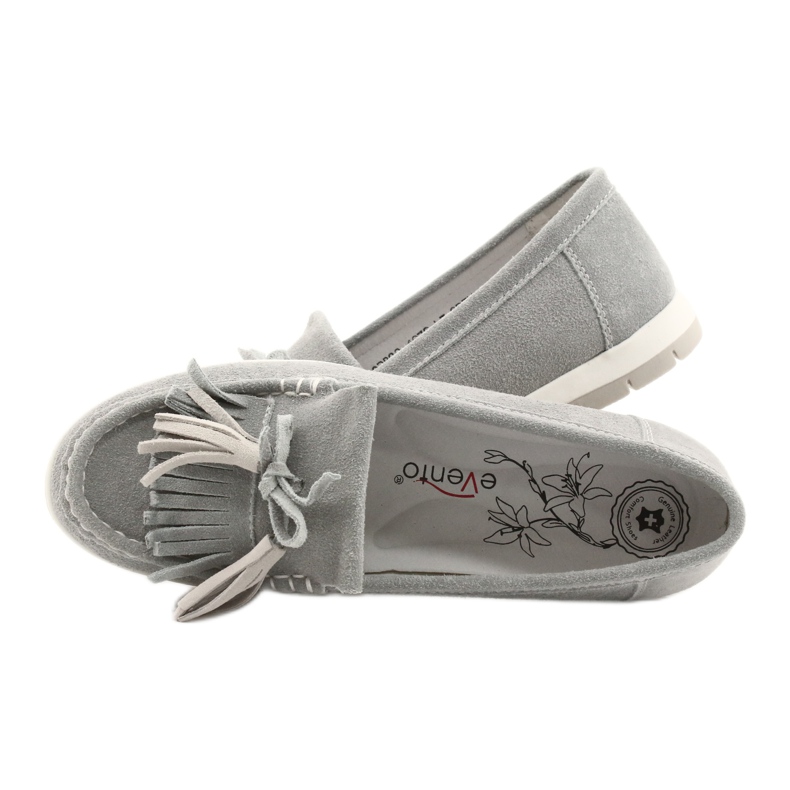 Evento Női cipők, Velúrbőr karimákkal, Szürke Batist 4