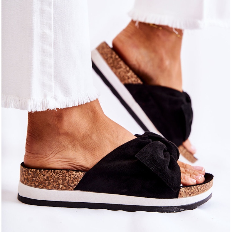 PS1 Fekete papucs a nagyon kényelmes platformon 1 PS1 Fekete papucs a nagyon kényelmes platformon 1