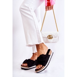 PS1 Fekete papucs a nagyon kényelmes platformon 2