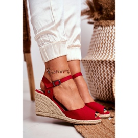 Női szandál Espadrilles Big Star Red DD274A213 piros 3