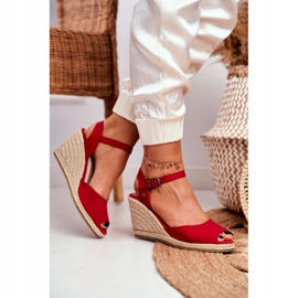Női szandál Espadrilles Big Star Red DD274A213 piros 2