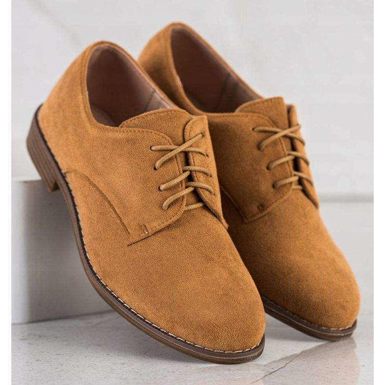 Seastar Velúrból készült fűzős cipő barna 1