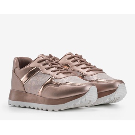 Ökobőr pezsgőcipők 2019-447 sokszínű aranysárga 1