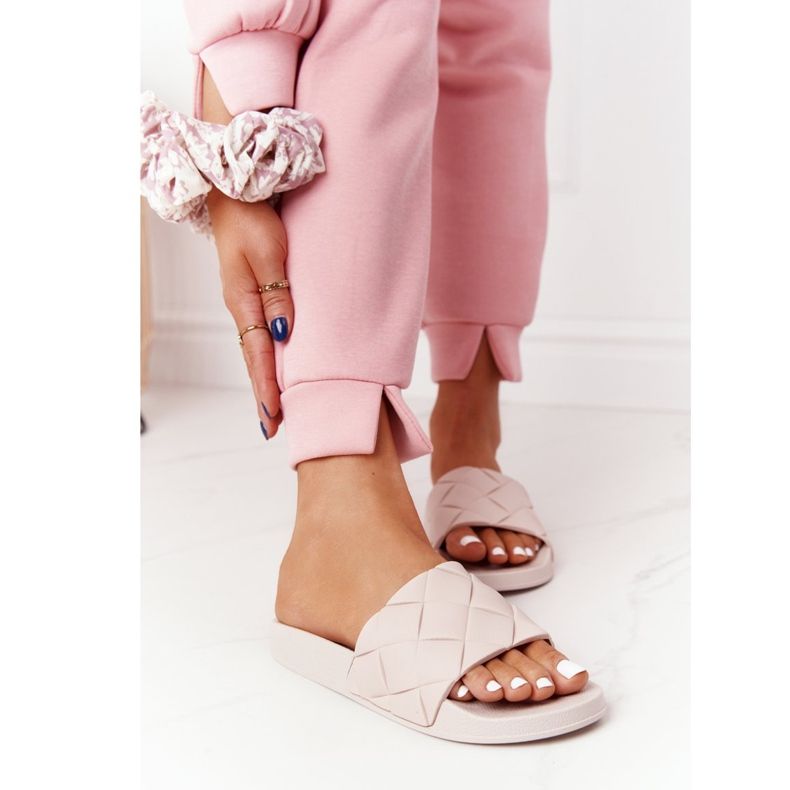 PS1 Női bézs gumi papucs Gyerünk úszni barna 1