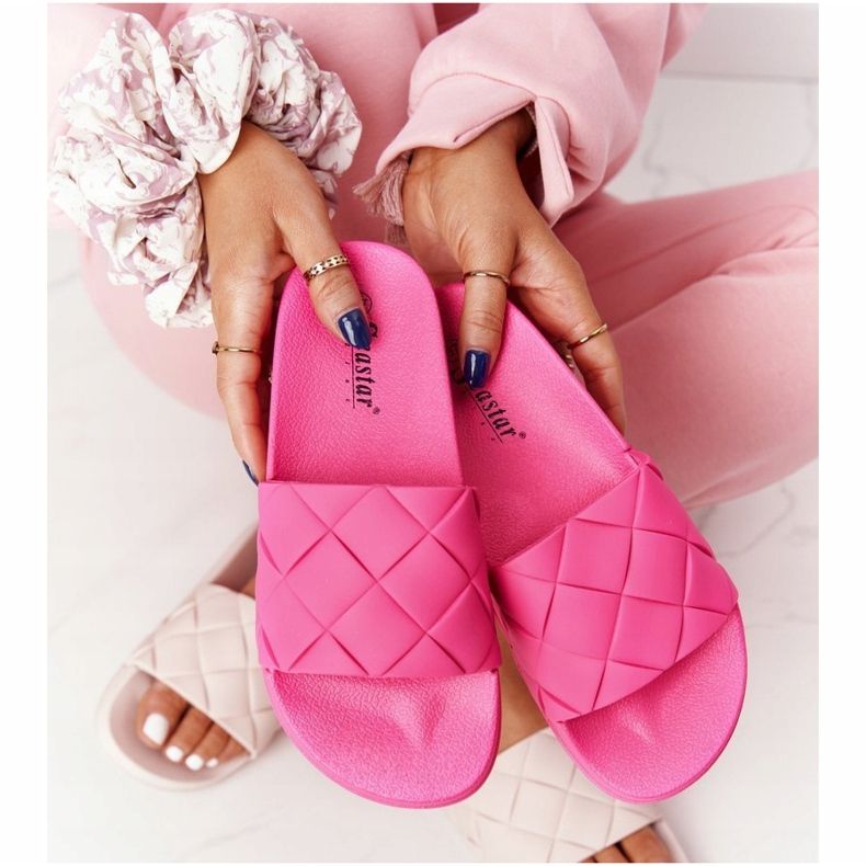 PS1 Női gumi papucs Fukszia, ússzunk rózsaszín 2