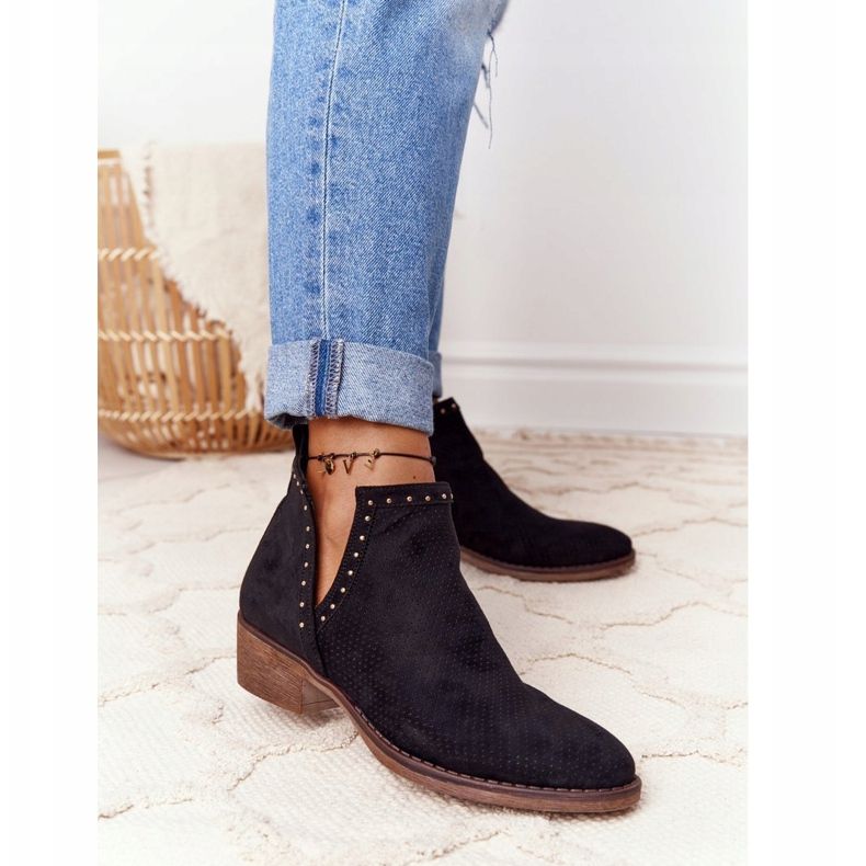 PS1 Fekete Clever áttört csizma kivágással 2