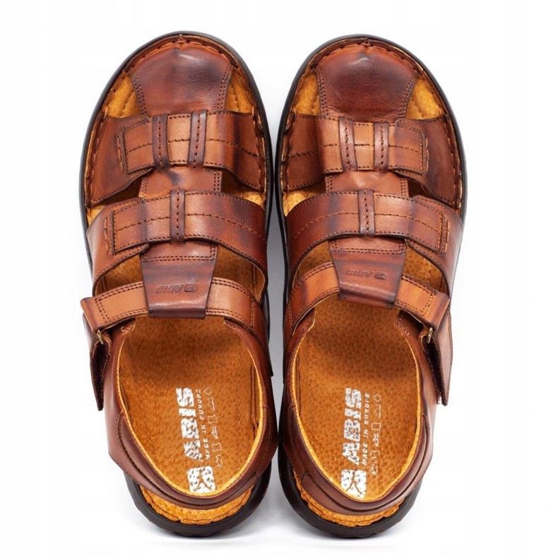 ABIS Férfi bőr szandál 4557 barna 4