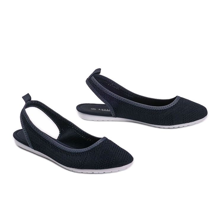 Frida sötétkék bőr balerinák 1