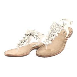 Evento Női szandál gyöngyökkel 20SD35-1811 fehér ezüst 1