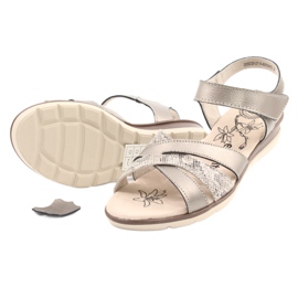 Evento Kényelmes bőr szandál 20SD20-2174 bronz bézs barna sokszínű 2