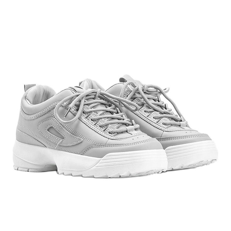 Szürke cipők vastag Amya talppal 1