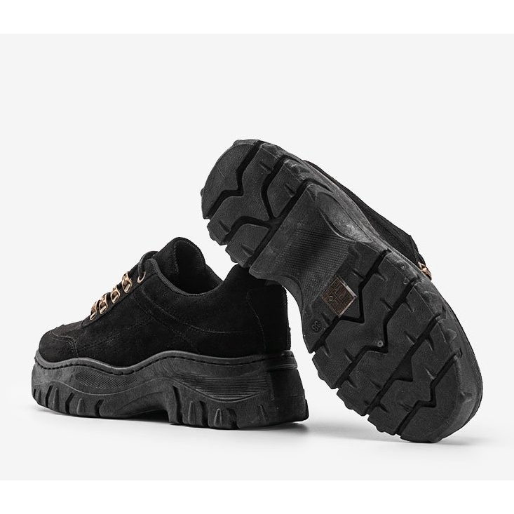 Fekete cipők vastag Cecilia talppal 1