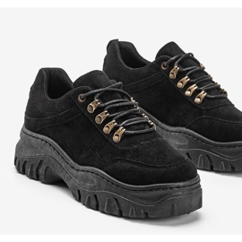 Fekete cipők vastag Cecilia talppal 2