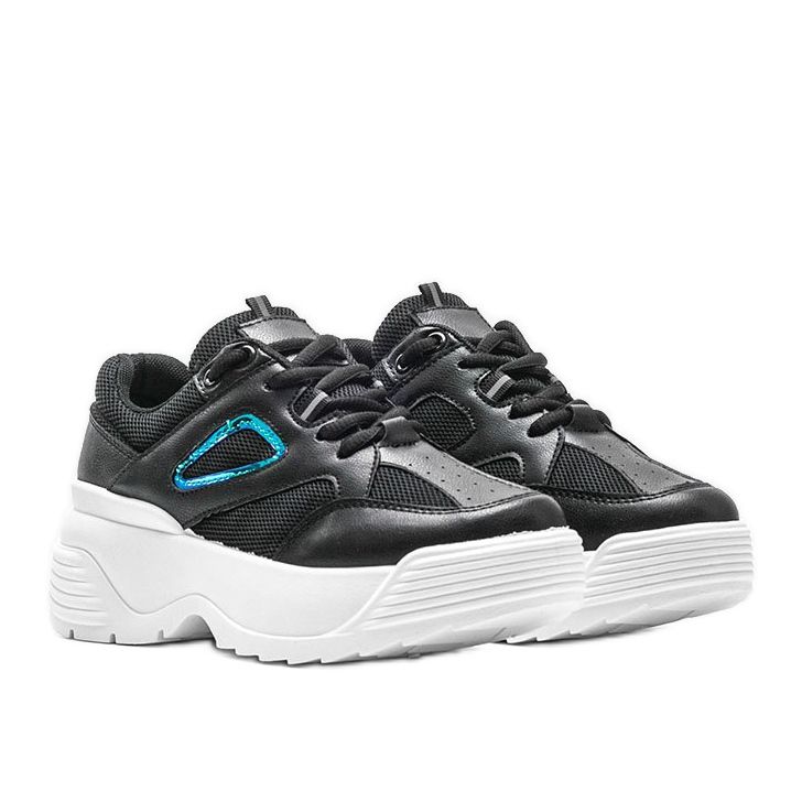 Fekete cipők vastag Jaida talppal 1