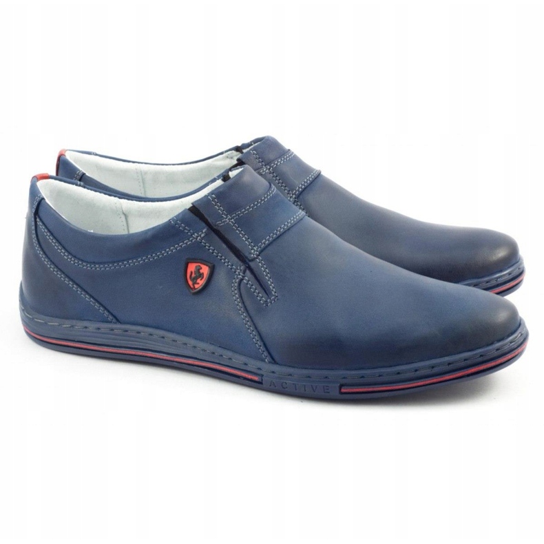 Polbut Férfi Brogues Leather 362 Navy Blue sötétkék 2