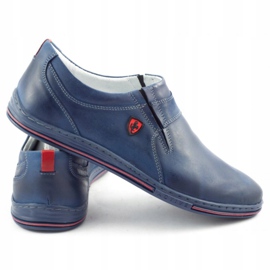 Polbut Férfi Brogues Leather 362 Navy Blue sötétkék 4