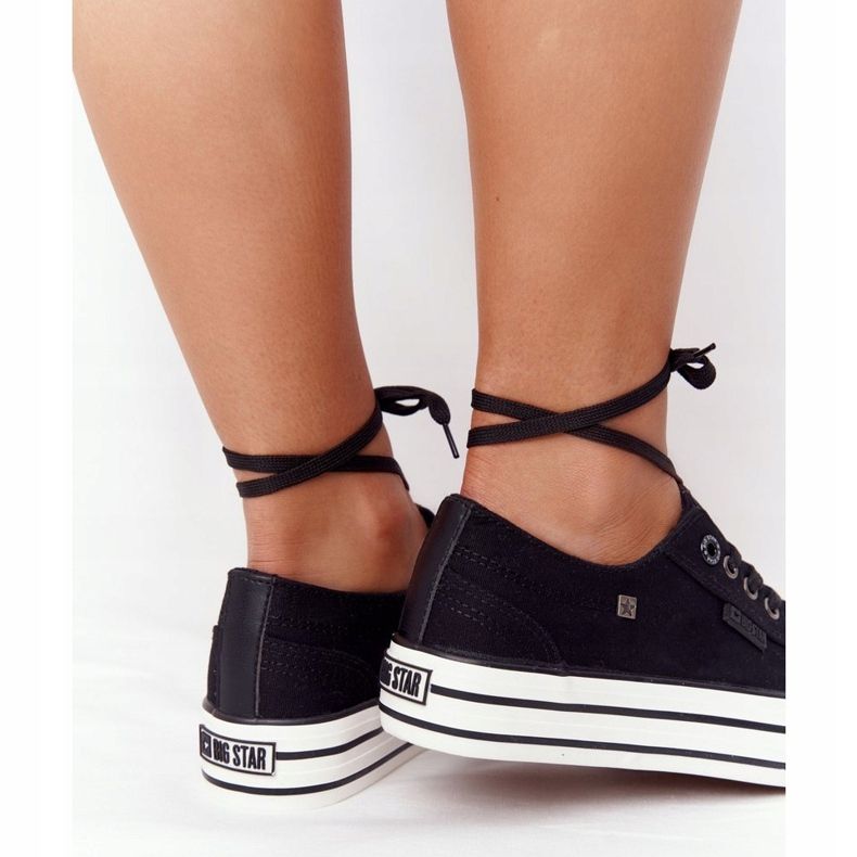 Női cipők a Big Star HH274056 Czarme platformon fekete 2