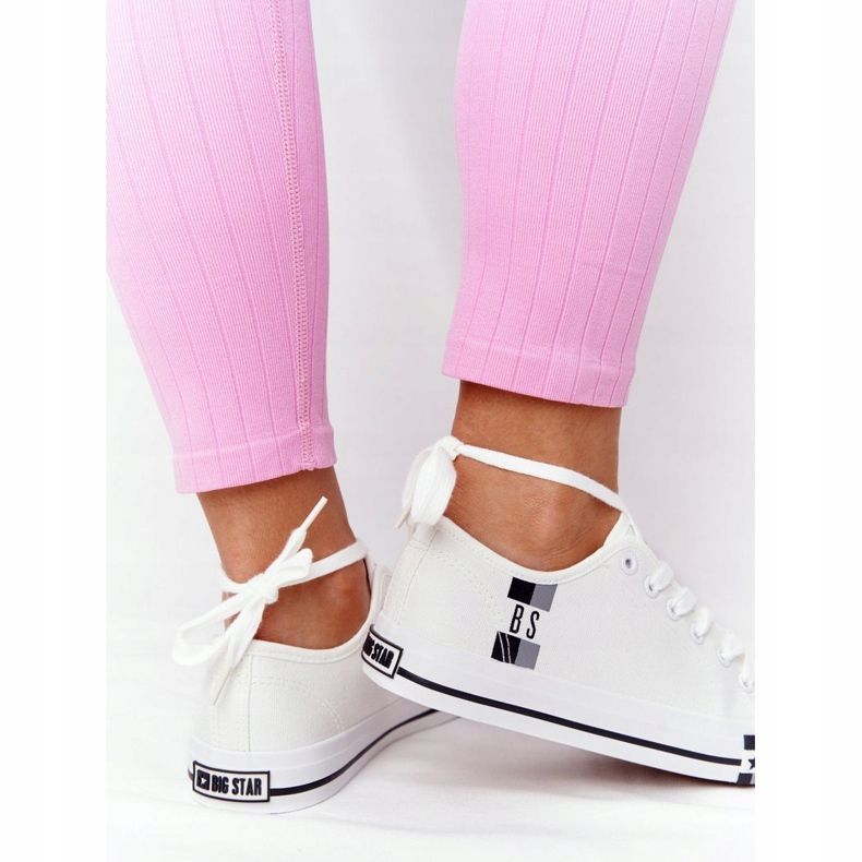 Klasszikus női cipők Big Star HH274109 Fehér 2