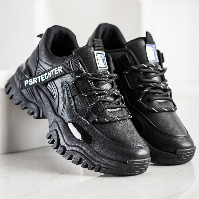 SHELOVET Tavaszi divatcipők fekete 2