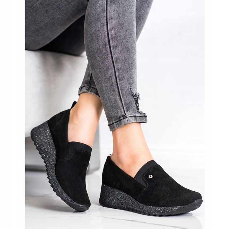 Filippo Brokát bőr cipő fekete 1