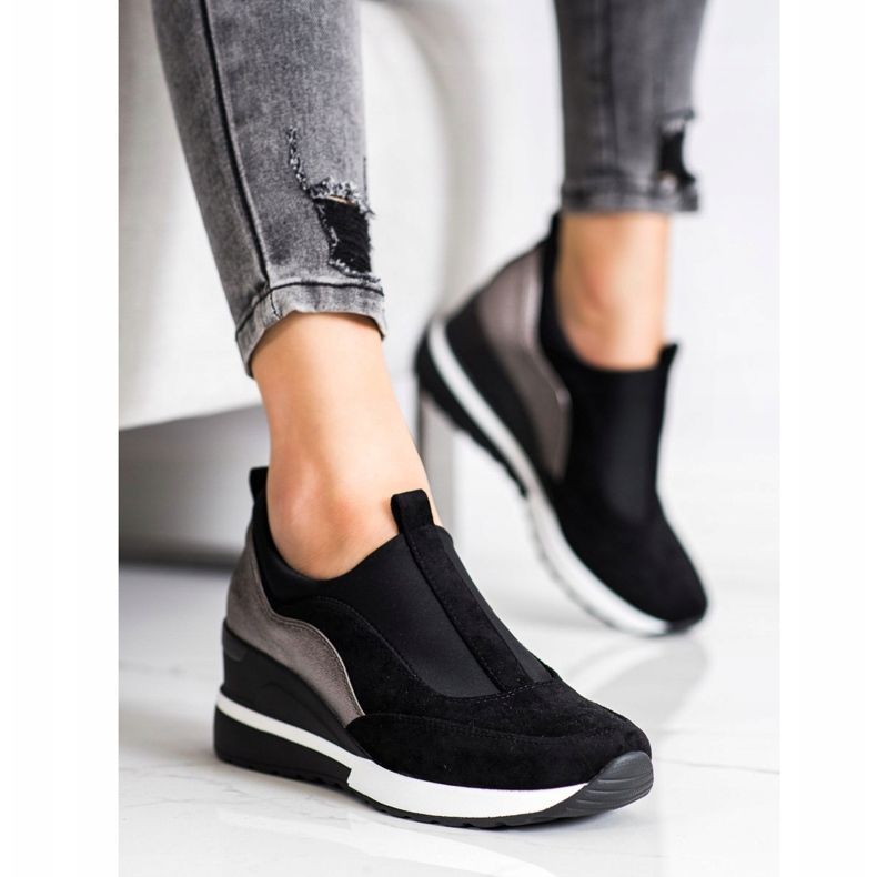 VINCEZA Slip On Shoes fekete 2