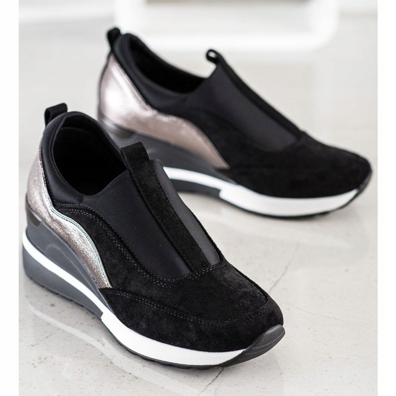 VINCEZA Slip On Shoes fekete 1