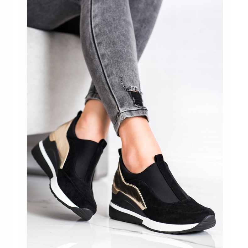 VINCEZA Slip On Shoes fekete 1